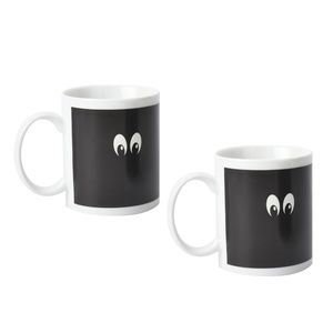 Mugs color change smiley face. Kids will love! Ceramic, set of 2. Hot Cocoa etc